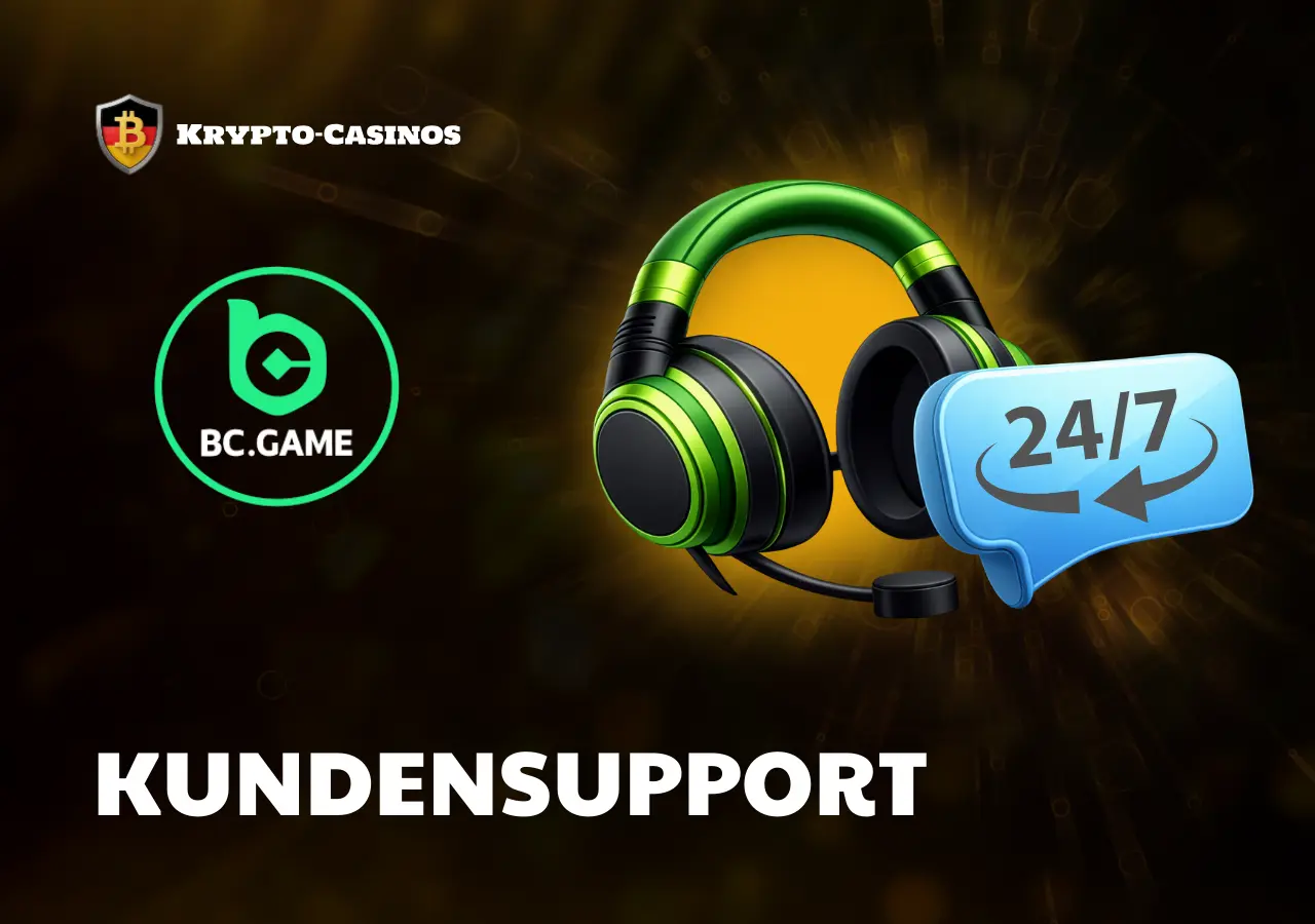 24/7 Live Chat und E-Mail